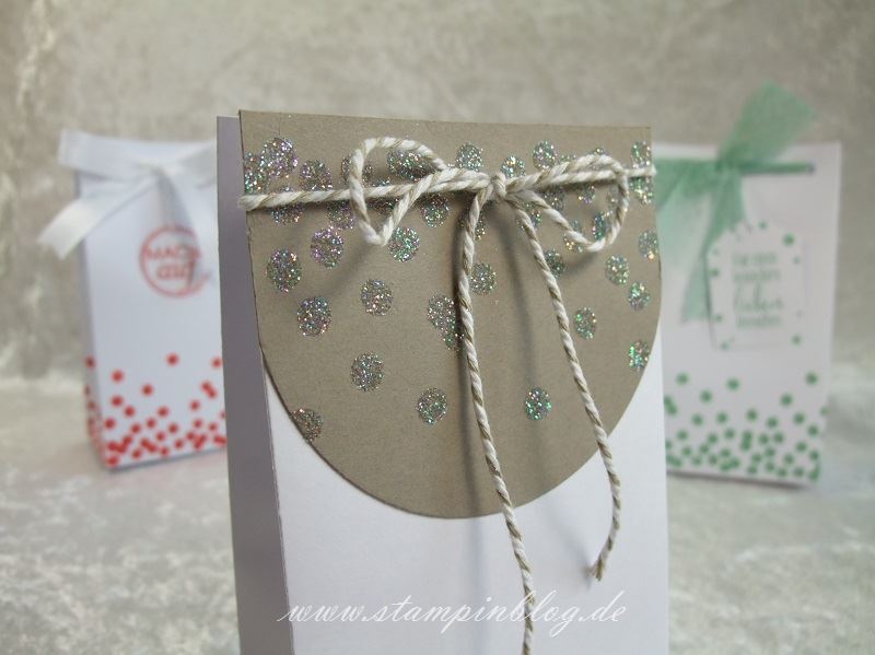 Geschenktüte-Tüte-Verpackung-Glitter-Heißklebepulver-Taupe-Stampin-2
