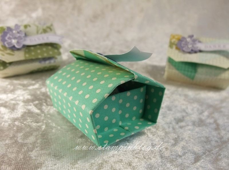 Verpackung-Goodie-Origami-Box-Blauregen-Verschluss-Jade-Stampin