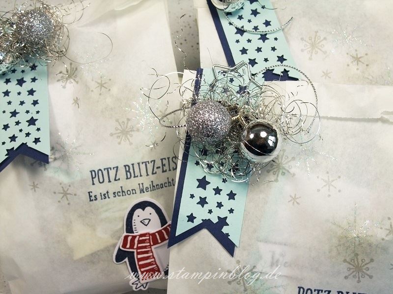 Verpackung-Weihnachten-Advent-Geschenktüte-Tüte-Pergamintüte-Pinguin-Silber-Stampinblog-Stampin