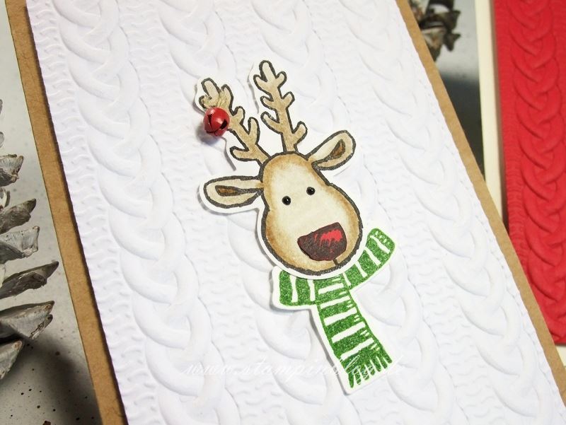Weihnachten-Weihnachtskarte-Elch-Strickmuster-Glocke-Stampinblog-Stampin