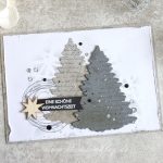 Weihnachtskarte in Grautönen - Tannenbaum