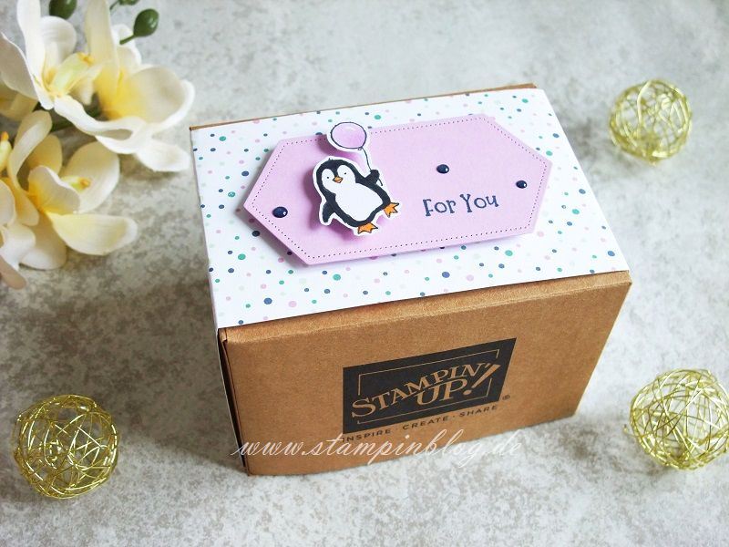 Porzellanbecher im Geschenkkarton - Pinguin Geschenk